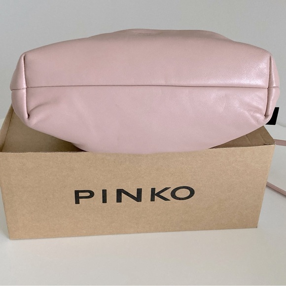 Pinko Rare Blush Clutch Removable Chain Strap w/ box & dust bag $395 - Picture 8 of 9